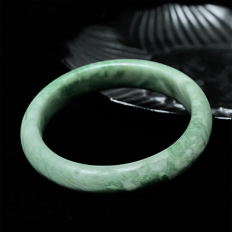 Natural Jade Simple Design Minimalist Solid Bangle Bracelet