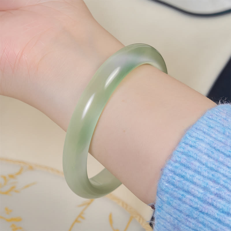 Chrysoberyl Cat's Eye Thin Peace Support Cuff Bangle Bracelet