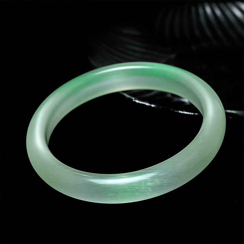 Chrysoberyl Cat's Eye Thin Peace Support Cuff Bangle Bracelet