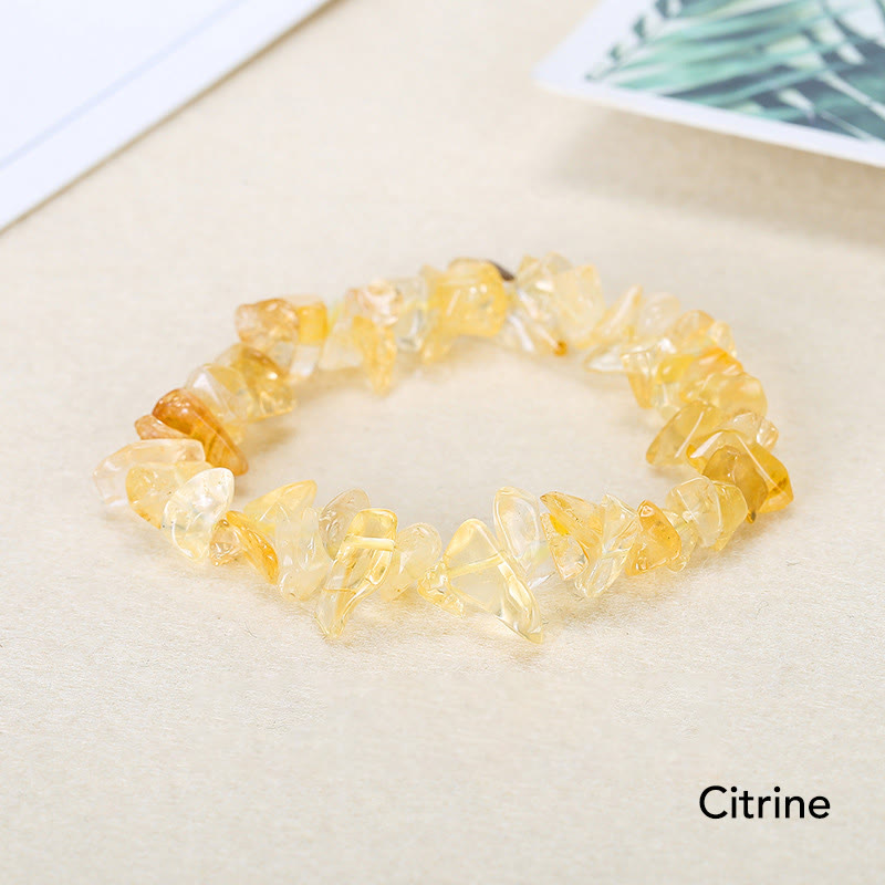 Irregular Cut Crystal Stone Bracelet | Natural Energy Anchor
