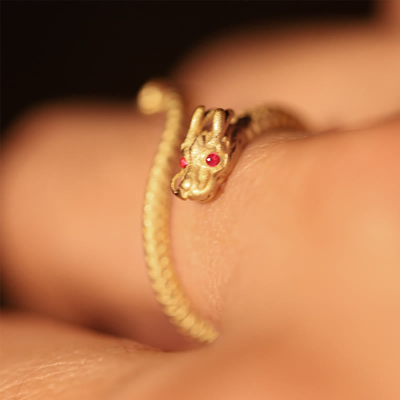 Vintage Sterling Silver Adjustable Dragon Motif Statement Ring