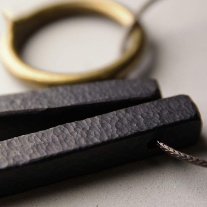 Zen Circle Ebony Wood Enlightenment Necklace Pendant