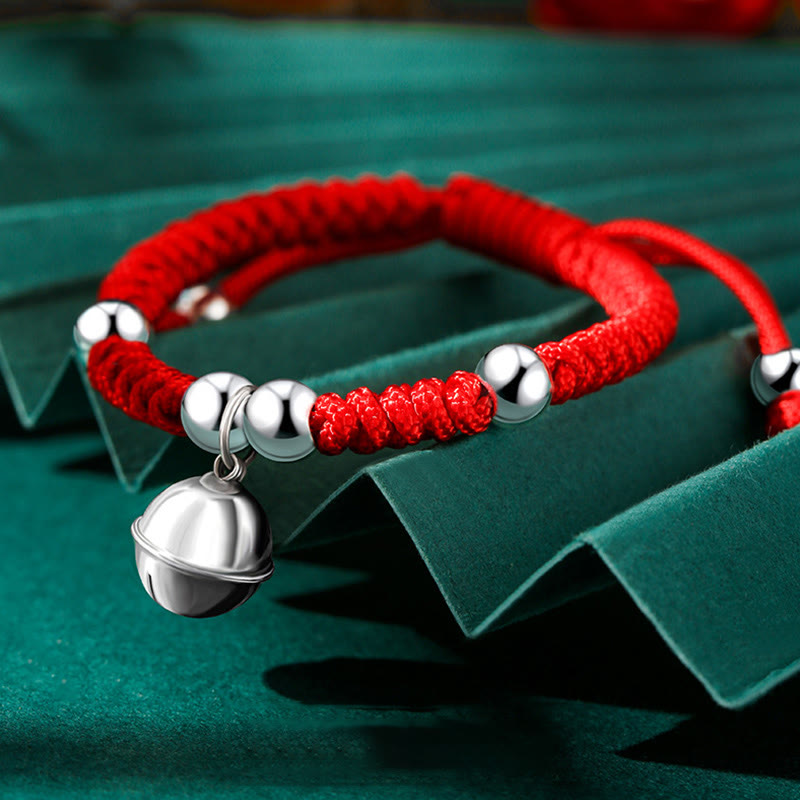 925 Sterling Silver Handmade Fu Character Lucky Money Bag Chinese Lock Charm Bell Lotus Copper Coin King Kong Knot Braided Kids Bracelet