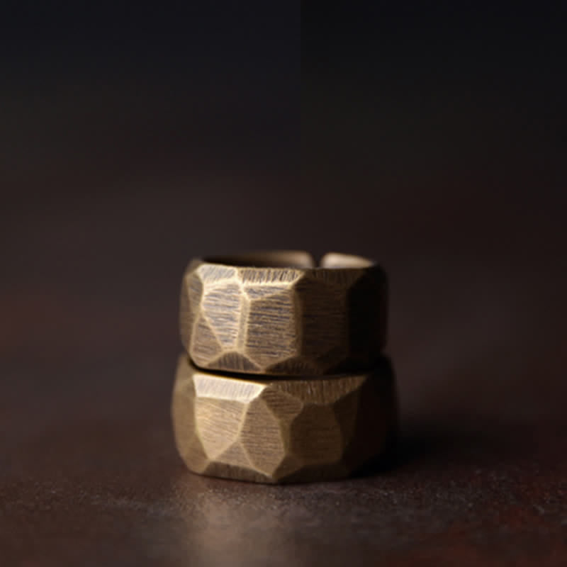 Tibetan Simple Design Copper Wealth Ring