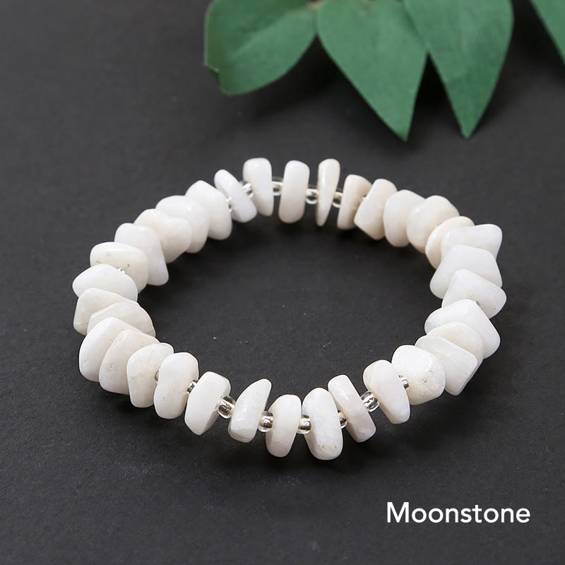 Natural Irregular Shape Raw Crystal Meditation Balance Bracelet