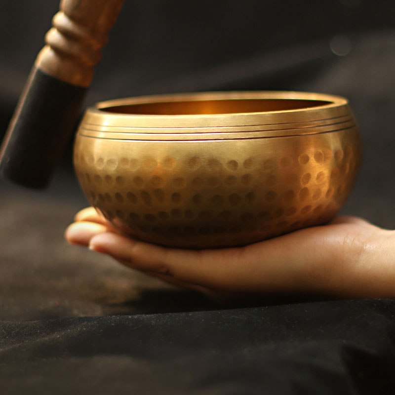 Tibetan Sound Bowl Handcrafted for Relaxation and Mindfulness Meditation Singing Bowl Set