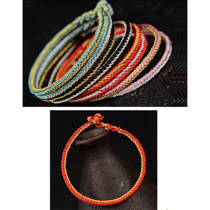 Two-Color Rope Handcrafted Eight Thread Peace Knot Bracelet (Extra 30% Off | USE CODE: FS30)