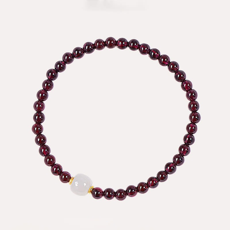 Natural Garnet Jade Bead Purification Bracelet