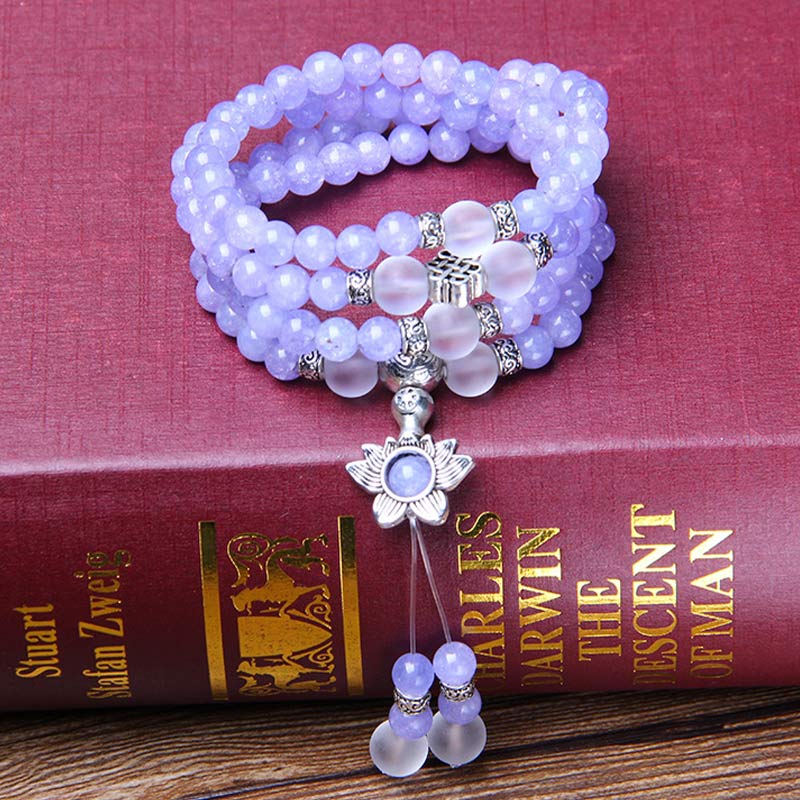Purple Jasper Bead Strength Bracelet Mala