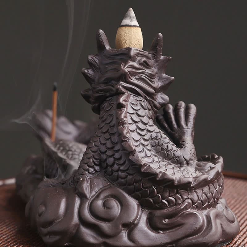Dragon & Phoenix Motif Incense Burner for Energetic Space Balance