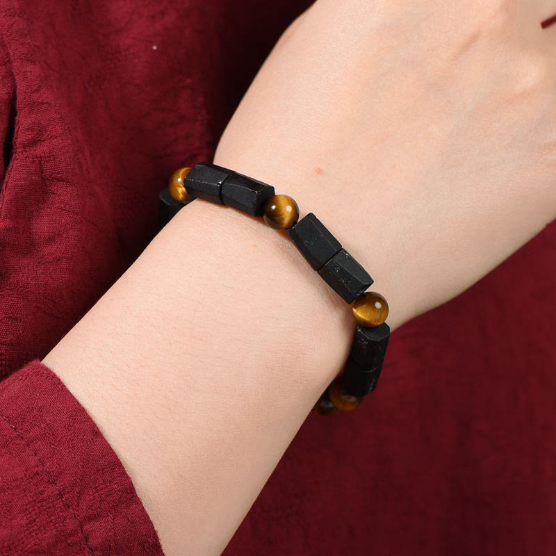 "May Confidence Guide Your Way" Black Tourmaline Bracelet Includes Gift Message Card