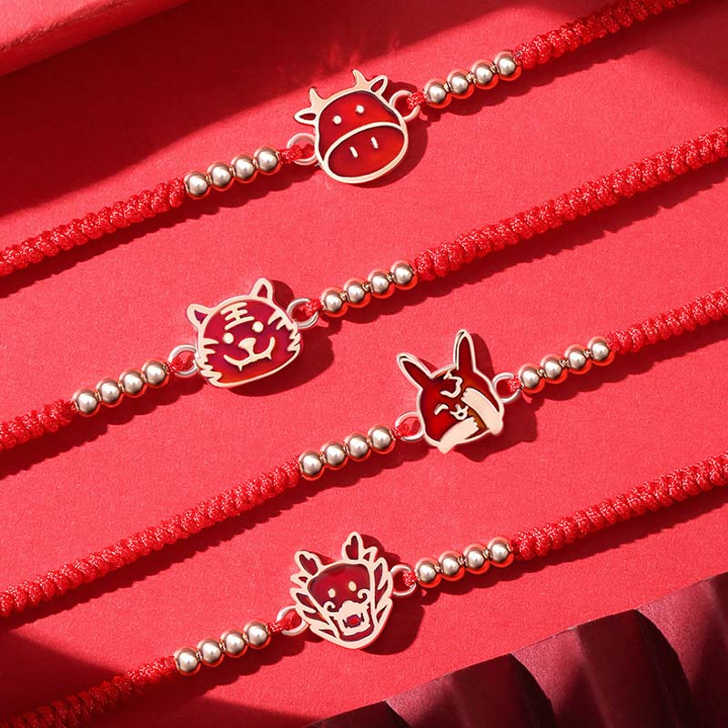 12 Chinese Zodiac Lucky Red String Bracelet