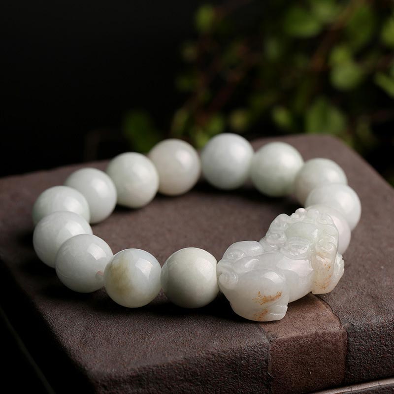 Fengshui Wealth Prosperity Jade PiXiu Luck Bracelet