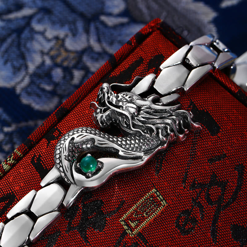 Vintage Dragon Pattern Engraved Success Bracelet