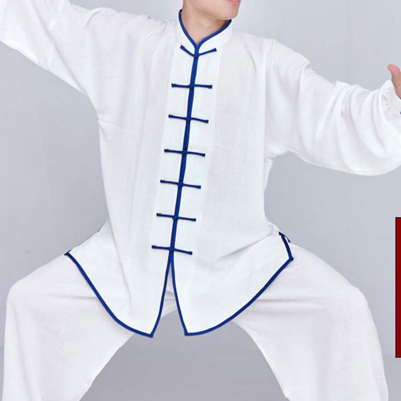 Meditation Zen Prayer Spiritual Tai Chi Qigong Practice Unisex Embroidery Clothing Set