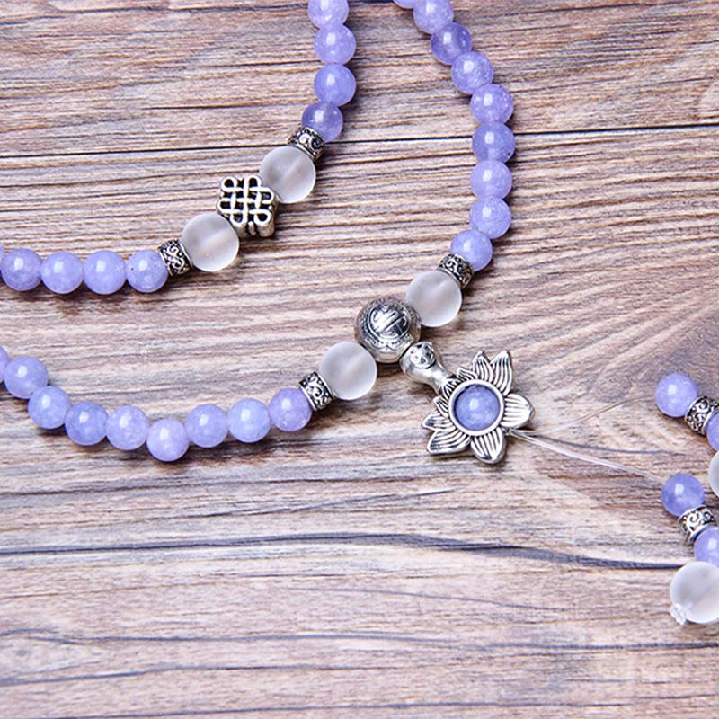 Purple Jasper Bead Strength Bracelet Mala