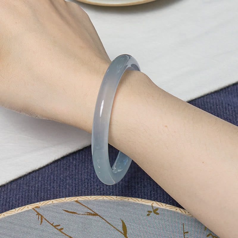 Inner Peace And Stress Relief Aquamarine Jade Blue Bracelet Bangle Bundle
