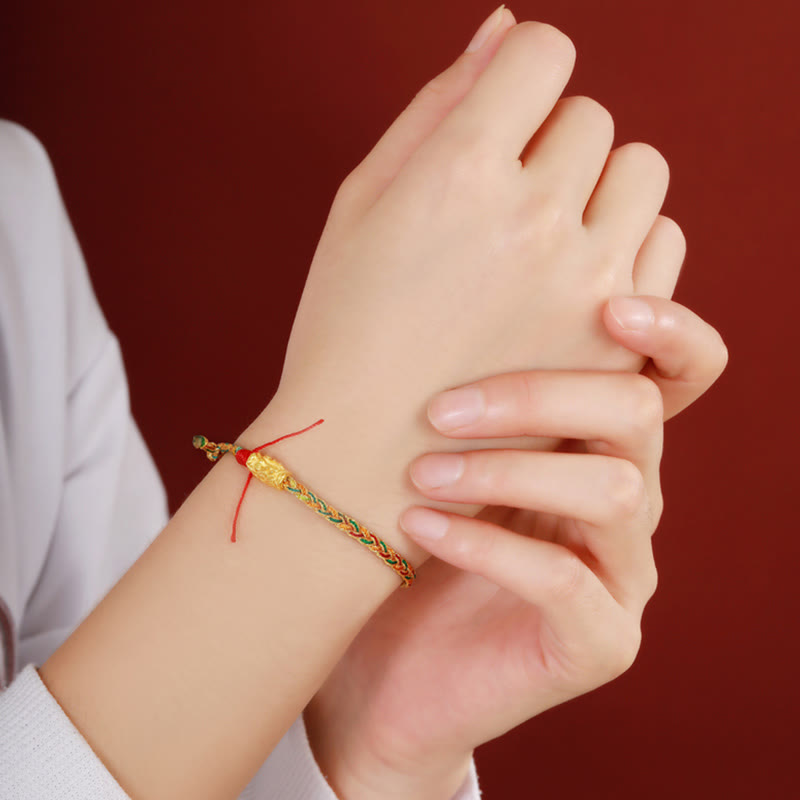 Year of the Dragon Handmade Colorful Dragon Carved Success Braided Bracelet (Extra 35% Off | USE CODE: FS35)