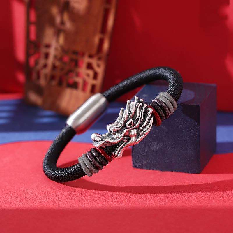 999 Sterling Silver Dragon Luck Handcrafted Braided Child Adult Bracelet