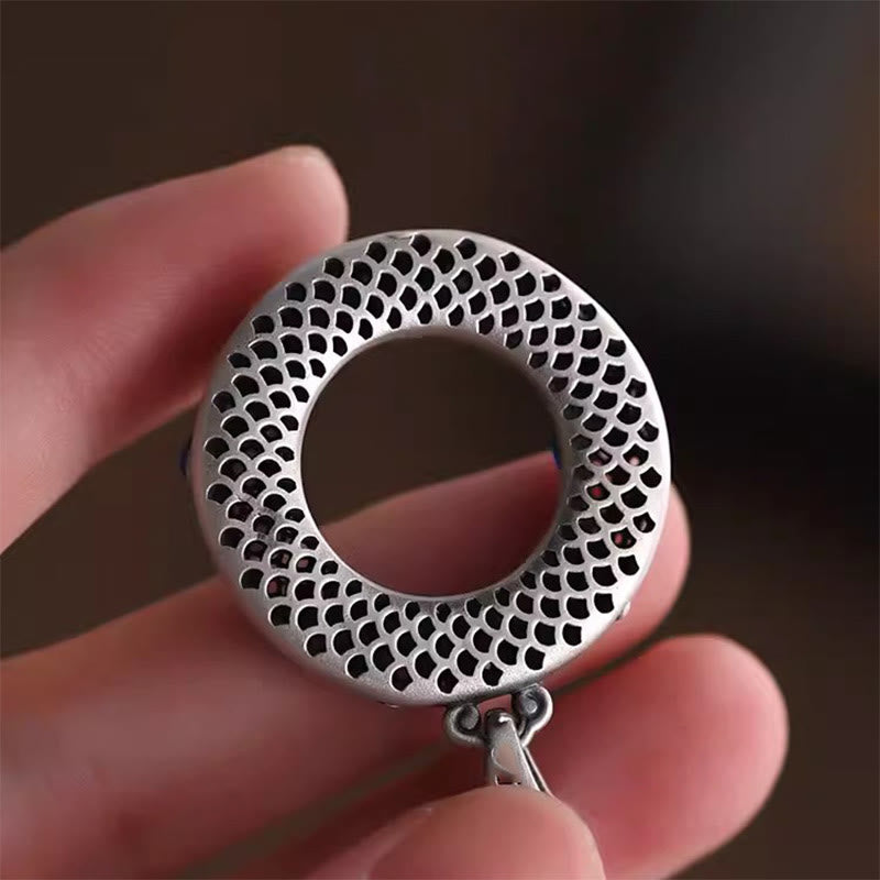 Koi Fish Peace Buckle Copper Wealth Luck Necklace Pendant