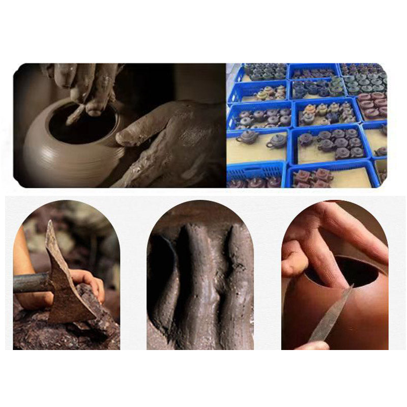 Yixing Semi-handmade Yellow Green Purple Clay Kung Fu Teapot 240ml