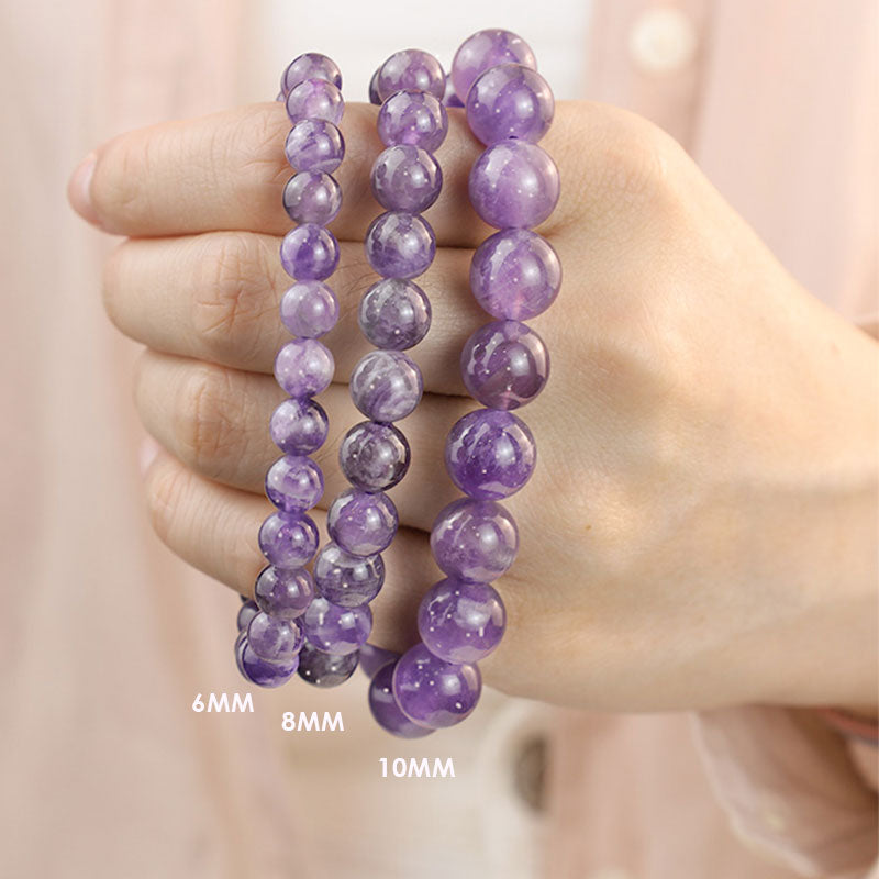 Natural Amethyst Beaded Energy Anchor Bracelet