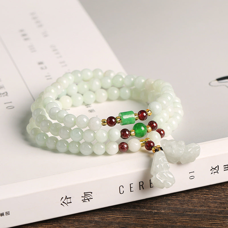 Natural Jade Pixiu Buddha Abundance Bracelet