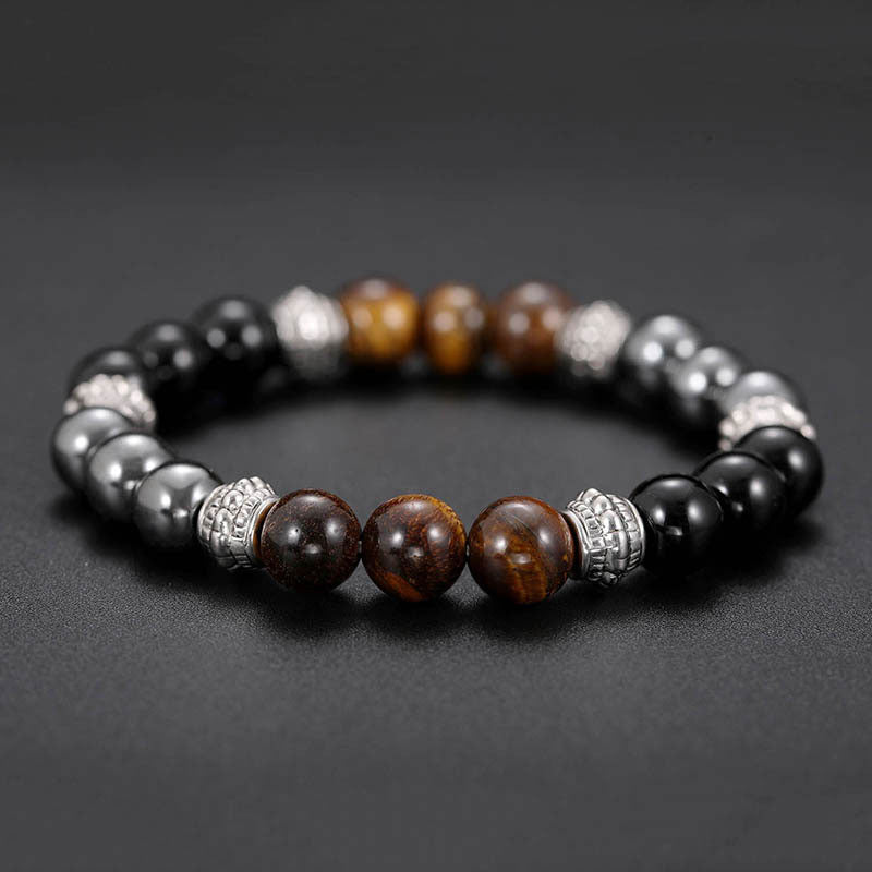 Tiger Eye and Hematite Good Luck and Healing Bracelet