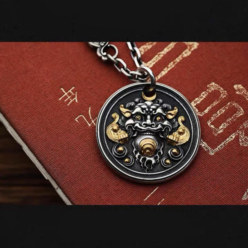 Tibetan Kirtimukha Amulet Healing Necklace Pendant