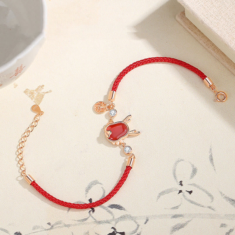 ❗❗❗A Flash Sale- 925 Sterling Silver Year of the Dragon Natural Red Agate Dragon Attract Fortune Fu Character Strength Bracelet Necklace Pendant Earrings