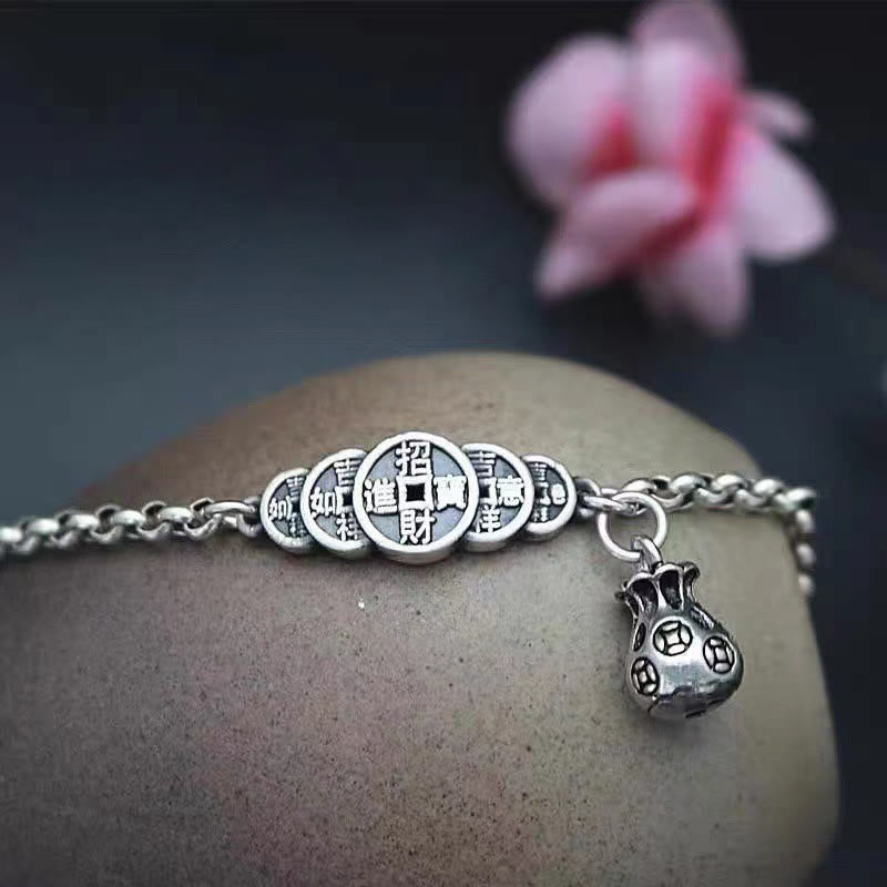 Copper Coin Money Bag Wealth Bracelet