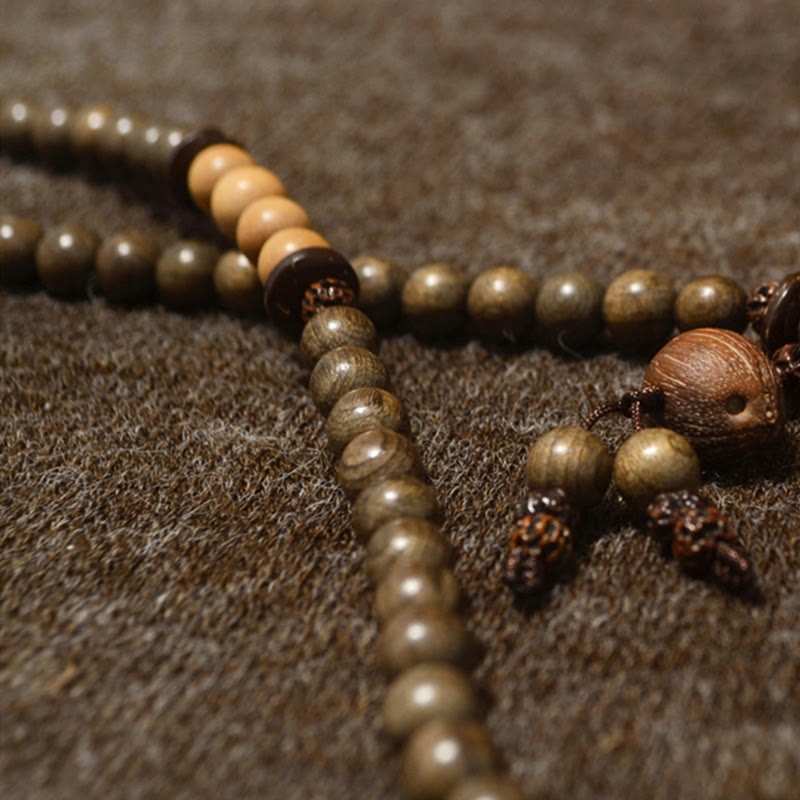 Tibetan Aromatic Sandalwood Multi-Wrap 108 Beads Meditation Mala Bracelet