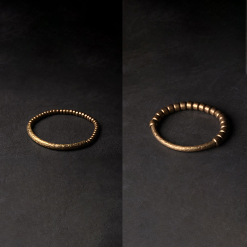 Simple Design Copper Brass Bead Luck Wealth Bracelet