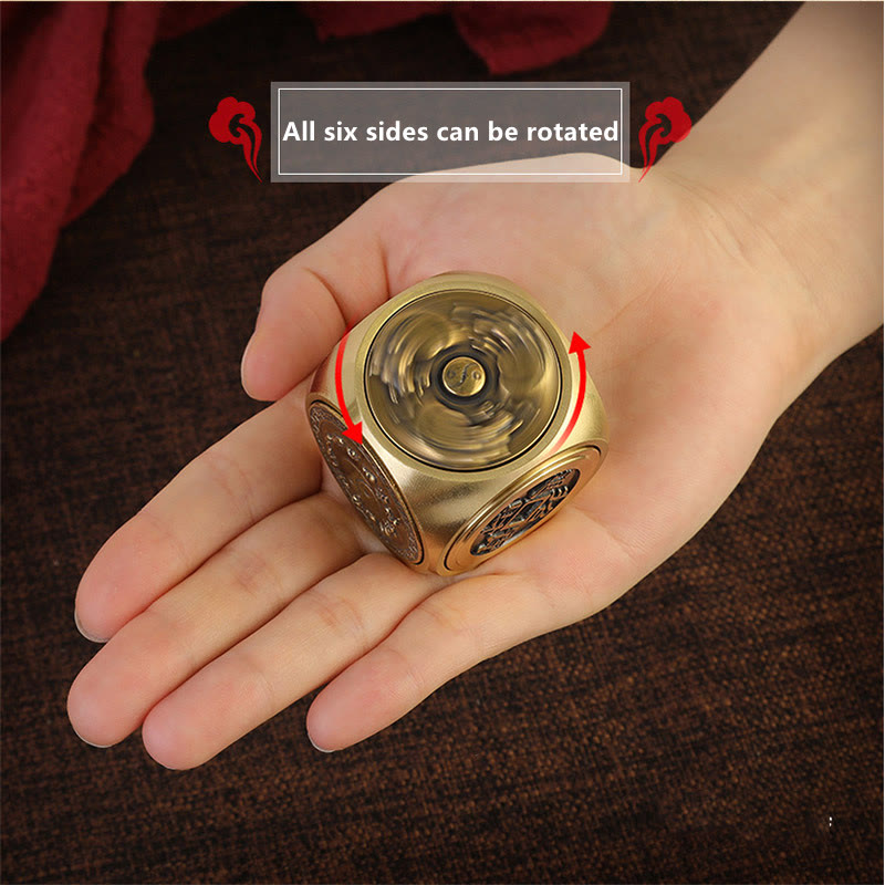 Four Beasts Feng Shui Yin Yang Bagua Copper Coin Harmony Rotatable Decoration