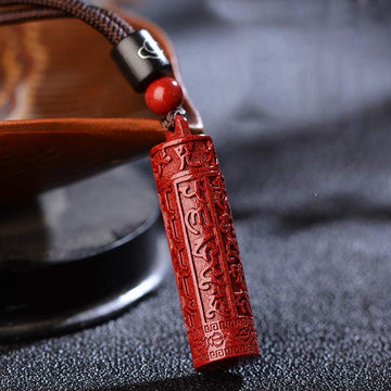 Tibetan Cinnabar Mantra Concentration String Necklace