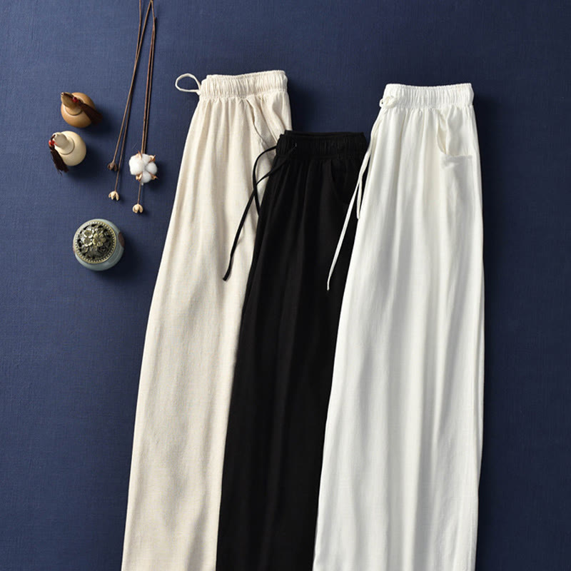 Plain Wide Leg Pants Dance Women's Yoga Pants With Pockets