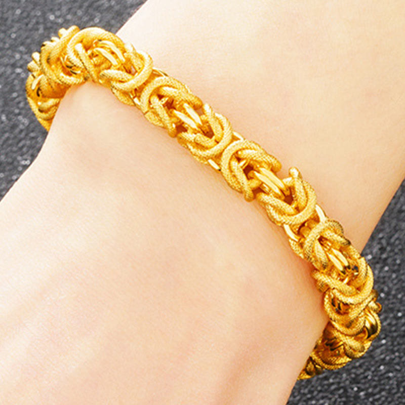 24k Gold Plated Double Headed Dragon Protection Bracelet