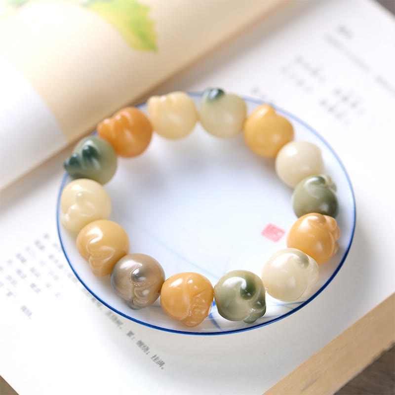 Multilayered Bodhi Seed Bracelet with Cat Paw Charm: Calm & Harmony Anchor