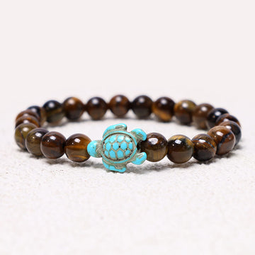 Natural Stone Sea Turtle Turquoise Blessing Bracelet