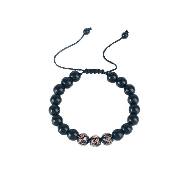 Black Obsidian Luminous Glowstone Strength Bracelet