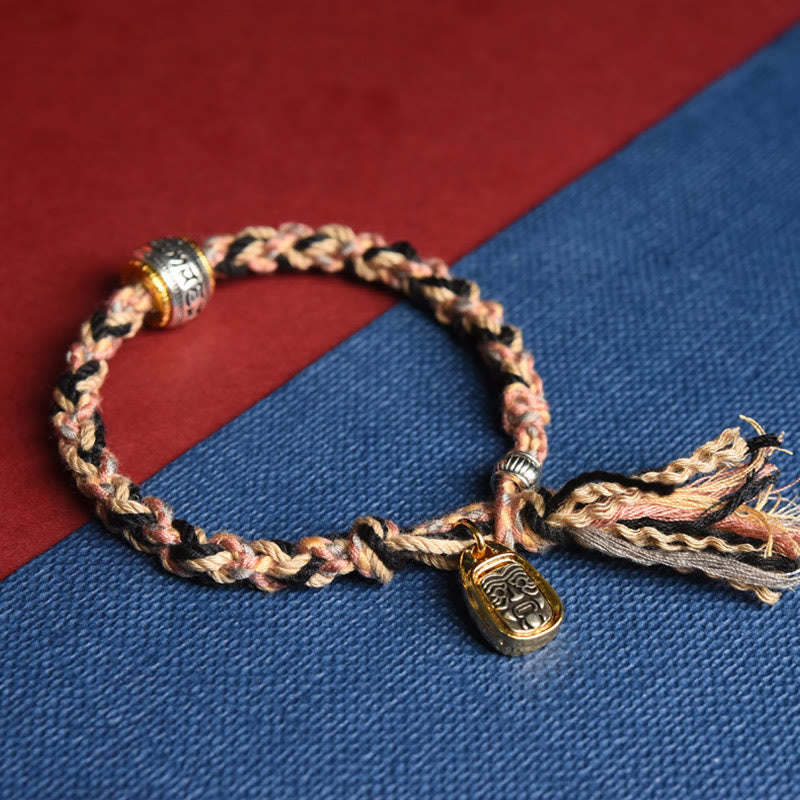 Zakiram Goddess of Wealth Om Mani Padme Hum Peace Handmade Bracelet