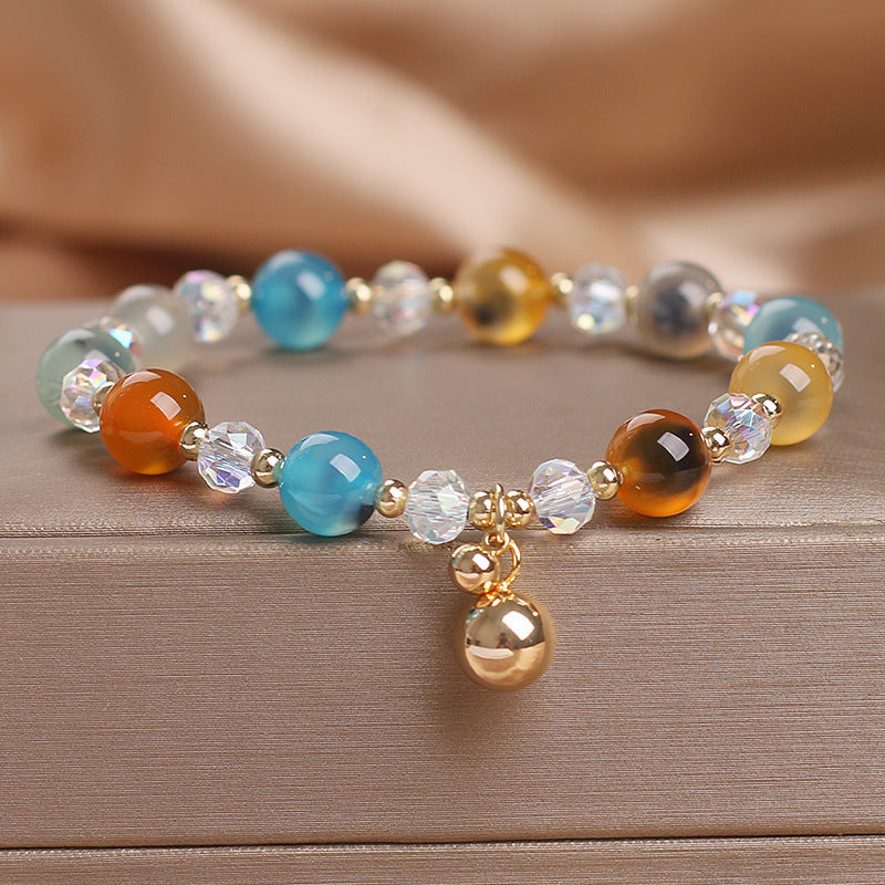 Candy Agate Healing Harmony Bead Charm Bracelet