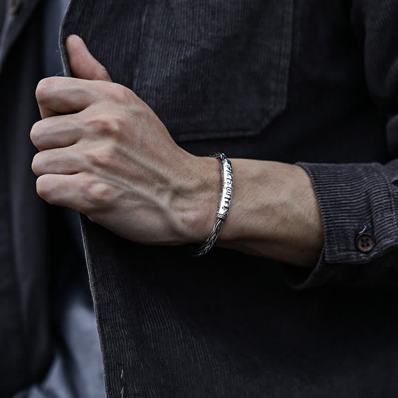 Viking Style Twisted Braided Pattern Copper Balance Bracelet