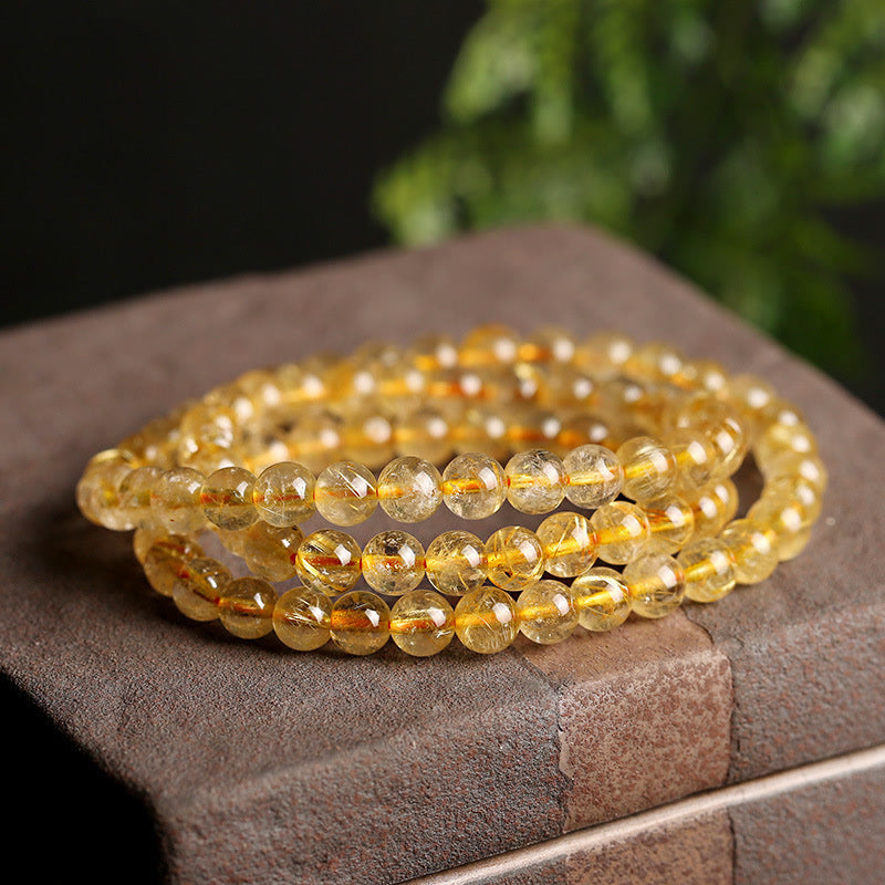 Natural Citrine Handmade Gemstone Energy Bracelet