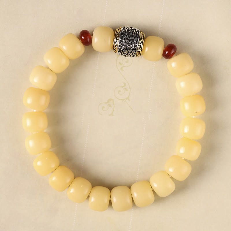 Bodhi Seed Auspicious Cloud Fu Character Bead Peace Bracelet