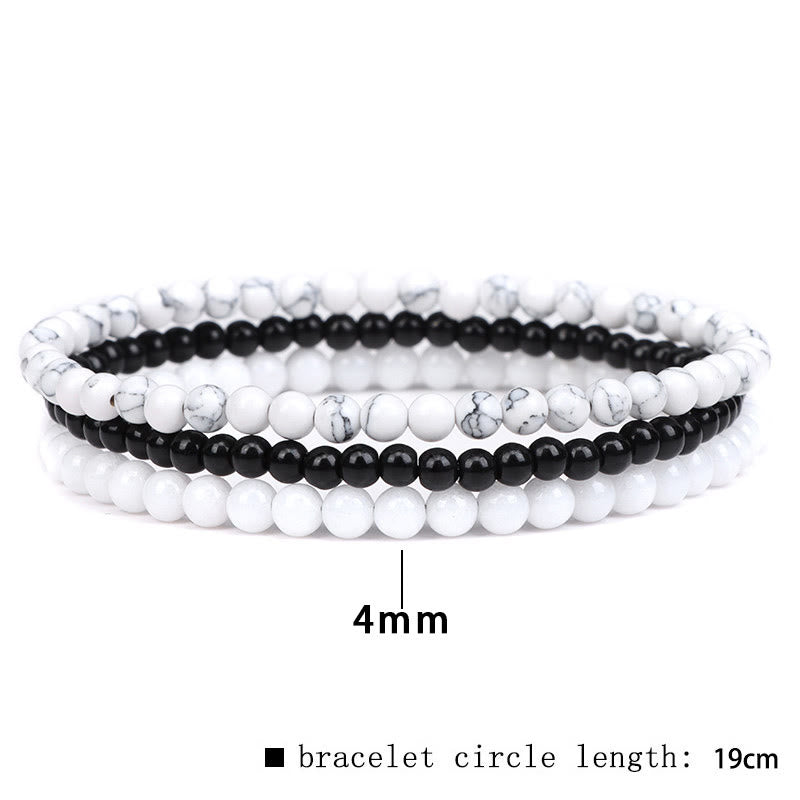 3Pcs Natural Crystal Stone Inner Peace Spiritual Bracelet