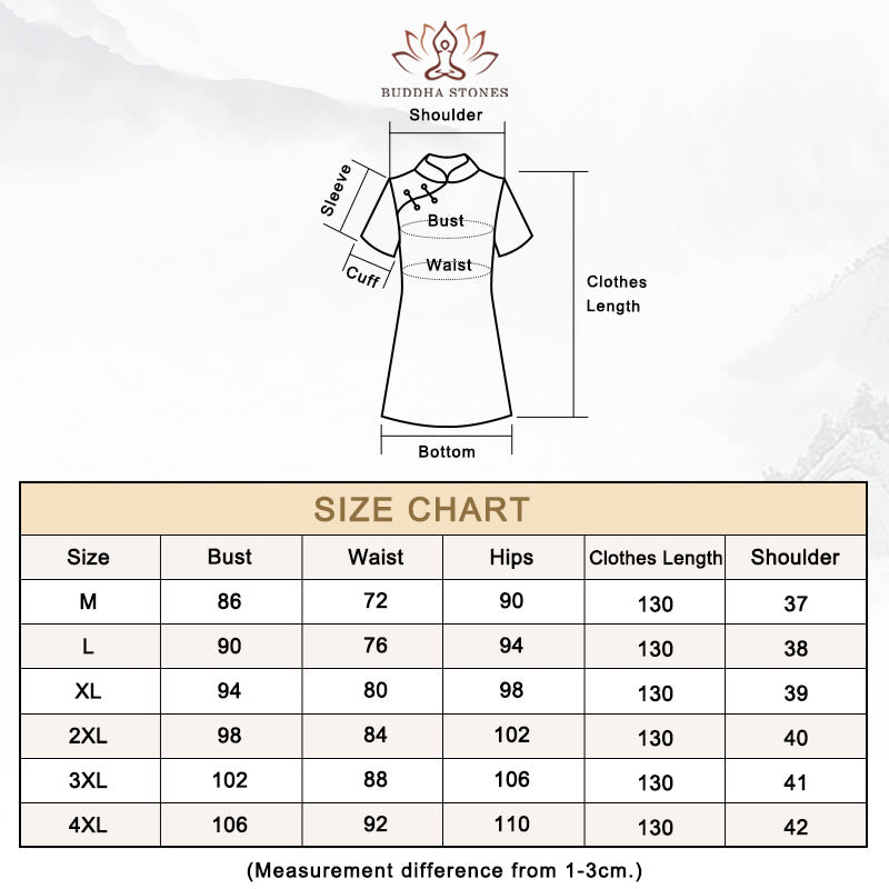 Vintage Pink Flowers Print Cheongsam Dress Women's Qipao Dress