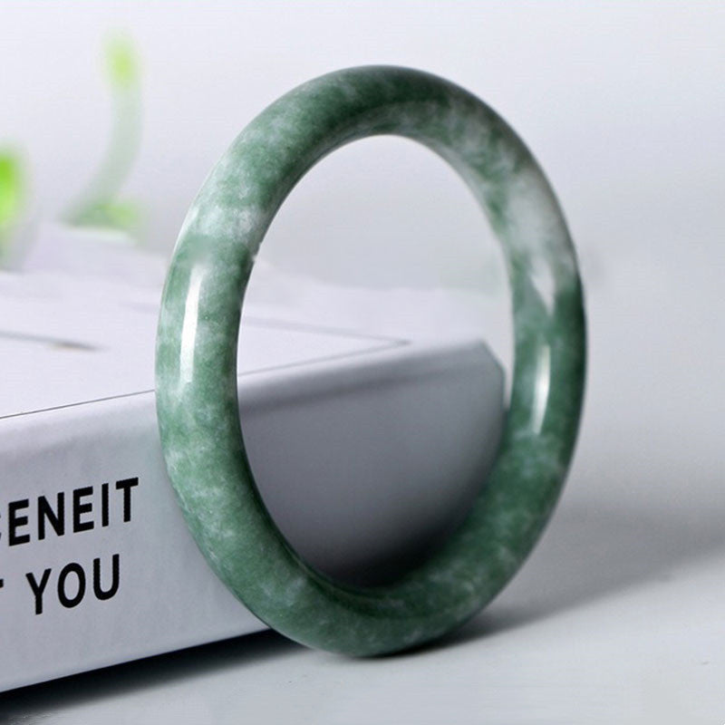 Natural Jade Luck Abundance Bangle Bracelet