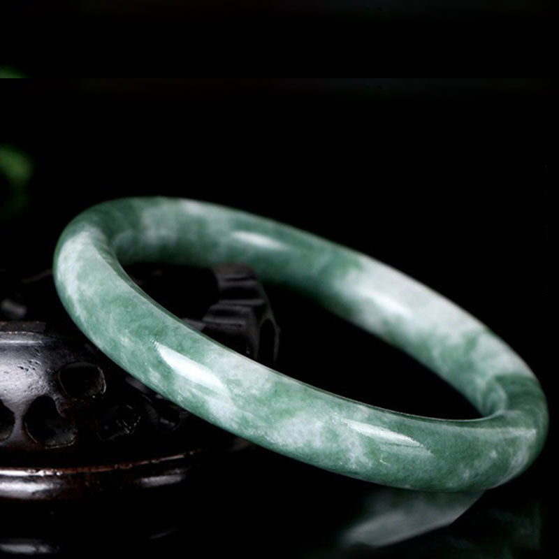 Natural Jade Luck Abundance Bangle Bracelet