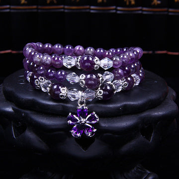 Tibetan Amethyst Blessing Bracelet